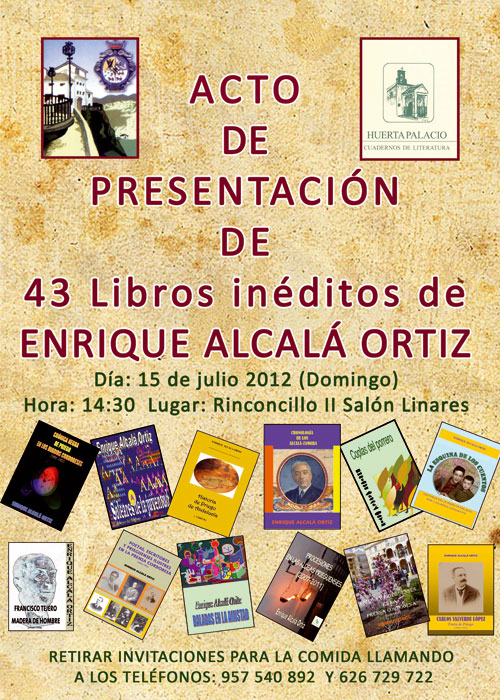 Enrique Alcalá presenta 43 libros inéditos en formato digital