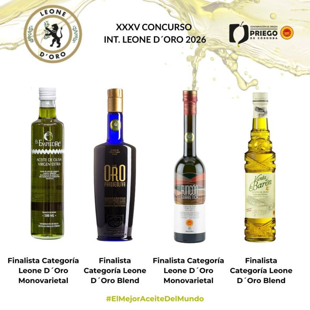 Imagen Los aceites de la DOP Priego de Córdoba triunfan en Italia y se consolidan en la élite mundial del AOVE