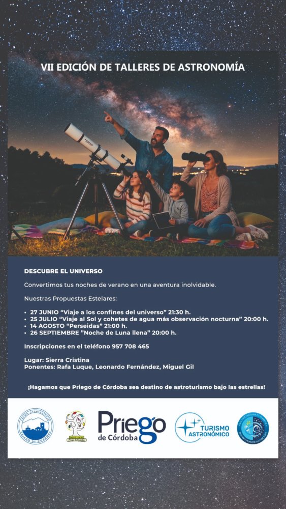 Imagen Sierra Cristina acogerá la séptima edición de las actividades de astronomía de Priego de Córdoba