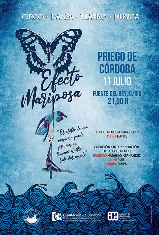 Imagen La Fuente del Rey acogerá la representación del espectáculo “Efecto Mariposa”: circo, teatro y música