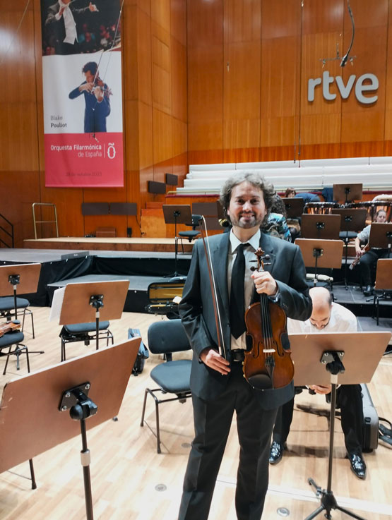 Imagen El violinista prieguense Fernando Gallardo actuó en los dos templos de la música de la capital de España